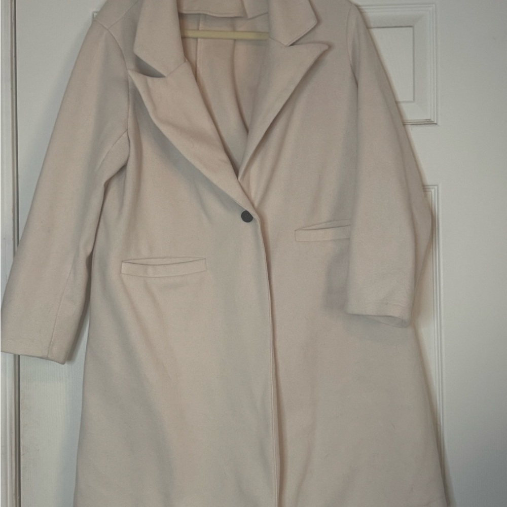 SHEIN Cream Trench Coat for Women